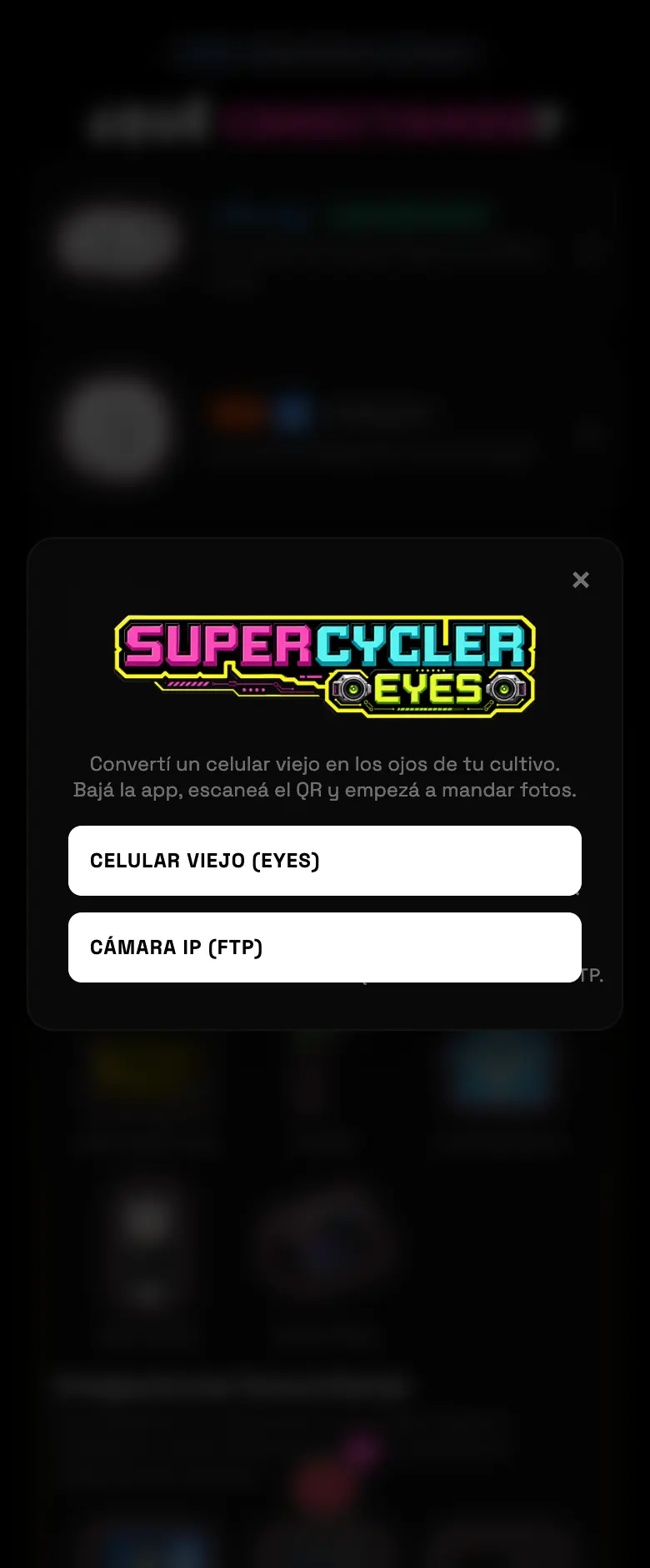 FIG 09 · Los dos caminos: un celular con la app, o una cámara IP por FTP.